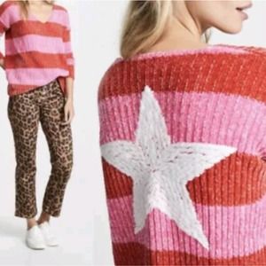 Wildfox Chenille Striped Star Sweater NWOT
